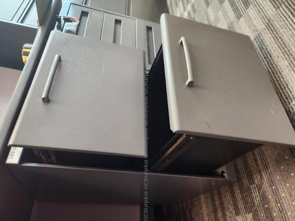 Picture of 1 Lot of Gray metal filing cab