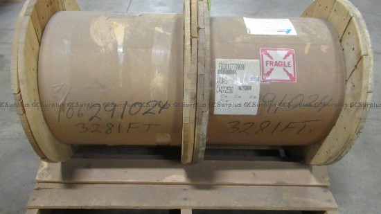 Picture of 2 Spools of Fiber Optic Cable
