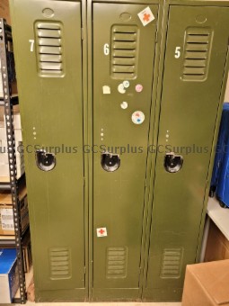 Picture of Set of 3 Green Storage Lockers
