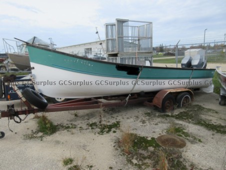 Picture of Boat, Two Outboard Motors and 