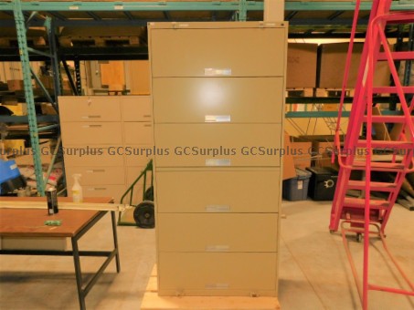 Picture of Beige 6-Drawer Filing Cabinet