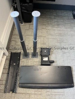 Picture of Metal Legs and Keyboard Trays