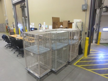 Picture of Lot of Cages on Wheels