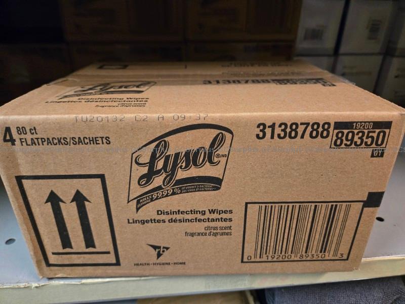 Picture of Lysol Wipes, Garbage Can and A