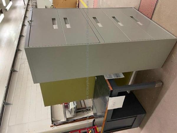 Picture of Metal Desk with Two Metal Fili