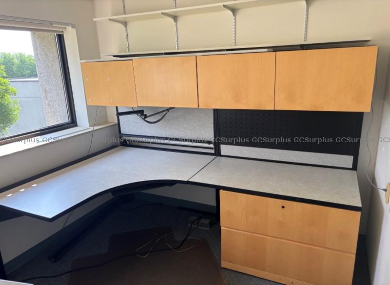 Picture of L-Shaped Desk and Filing Cabin