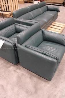 Photo de 1 canapé et 2 fauteuils - lot 