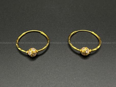 Picture of 21kt Yellow Gold Hoop Earrings