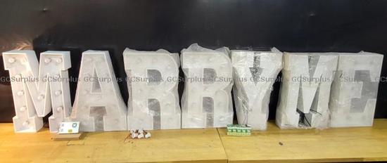 Picture of 'Marry Me' Light Up LED Letter