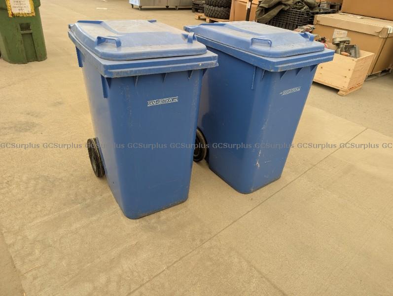 Photo de Lot de 2 poubelles bleues